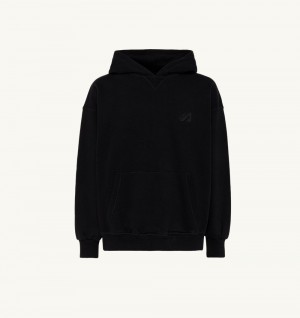 Black Autry Hooded Sweatshirt Cotton | XMJFDO196