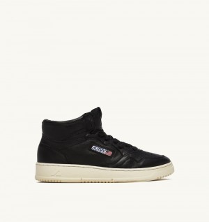 Black Autry Medalist Mid Sneakers Super-soft Nappa | ERBCIZ065