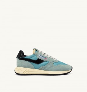 Black Autry Reelwind Low Sneakers Jade Nylon Suede | YKVAMP291