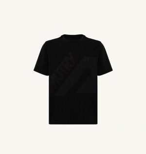 Black Autry T-shirt Cotton Jersey | ZXWFBM437