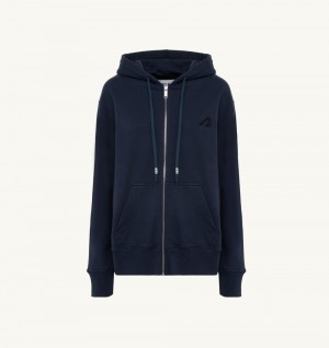 Blue Autry Hooded Sweatshirt Cotton Jersey | OXYADN184