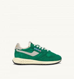 Green Autry Reelwind Low Sneakers Nylon Suede | LPSMOR462