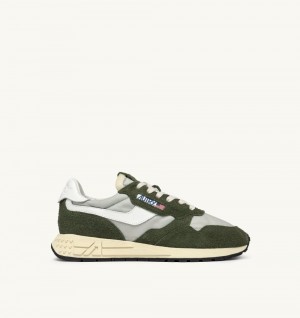 Green Autry Reelwind Low Sneakers Nylon Suede | PQGZWL652