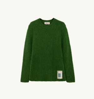 Green Autry Sweater Fisherman Knit | IRXMSW841