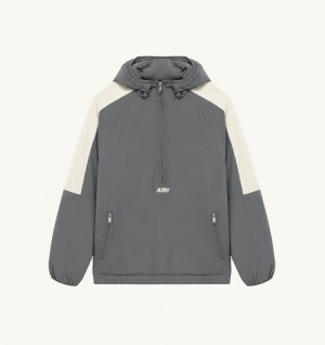 Grey Autry Anorak Padded Nylon | VQZXWI168