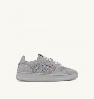 Grey Autry Easeknit Medalist Low Sneakers Vapor | EFJSDH049