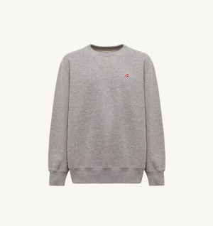 Grey Autry Relaxed Fit Sweatshirt Gauzed Cotton Jersey | UMVKEY607