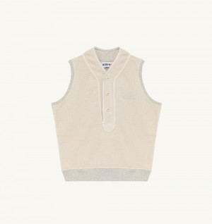 Grey Autry Sweatshirt Vest Heavy Jersey | AVEZMC592