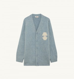 Light Blue / Blue Autry Cardigan Wool Knit | ZVQNTB831