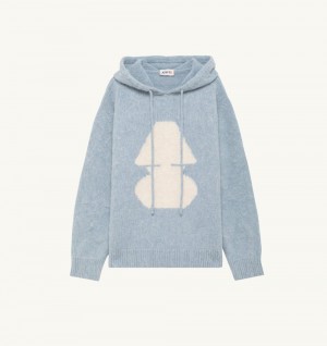 Light Blue / Blue Autry Hoodie Wool Knit | JTGAZP213