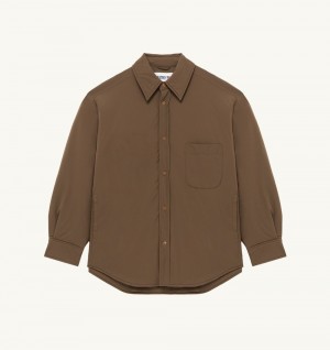 Marrone Autry Shirt Jacket Padded Nylon | ZYQGTH532