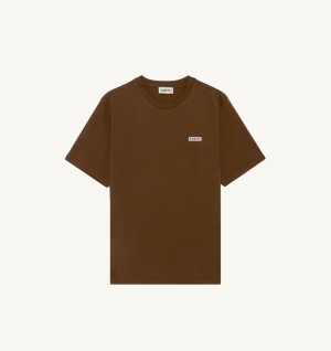 Marrone Autry T-shirt Cotton Label | DRSTHZ584