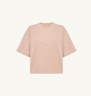 Pink Autry Boxy Fit T-shirt Cotton Jersey | MHBEGS460