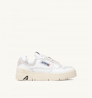 White Autry Clc Sneakers Leather | QMCUJE376