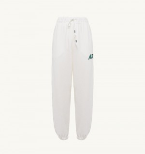 White Autry Jogger Pants Cotton Jersey | PIDBZC341