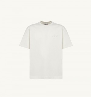 White Autry Relaxed Fit T-shirt Cotton Jersey | BVRKUJ978