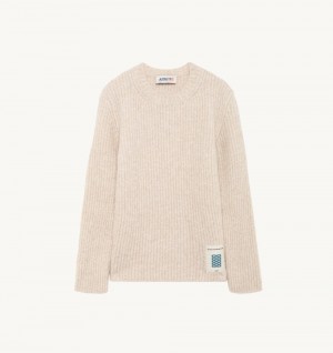 White Autry Sweater Fisherman Knit | PJGMZH619