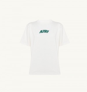 White Autry T-shirt Cotton Jersey | GZLRYW986