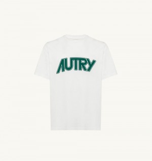 White Autry T-shirt Cotton Jersey | YXUMTS572