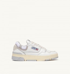 White / Grey Autry Clc Sneakers Leather | QKHLMB547