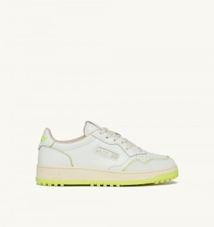 Yellow / White Autry Golf Low Sneakers Leather | TINRXZ018