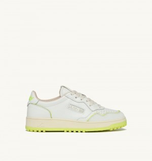 Yellow / White Autry Golf Low Sneakers Leather | ZFLKCB493