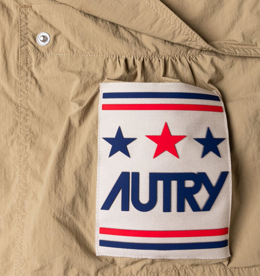 Beige Autry Shorts Nylon | NSXYOB893