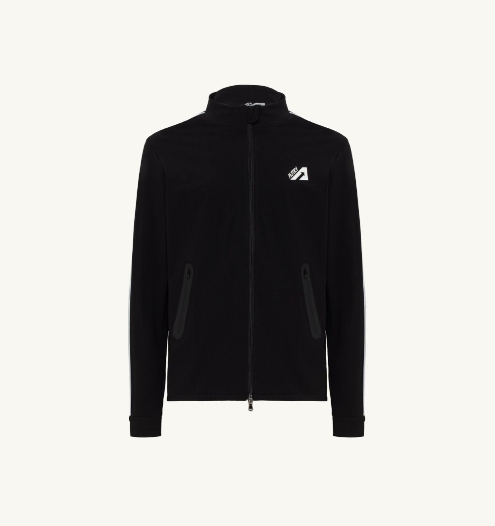 Black Autry Golf Jacket Contrast Piping | TSBKHC518