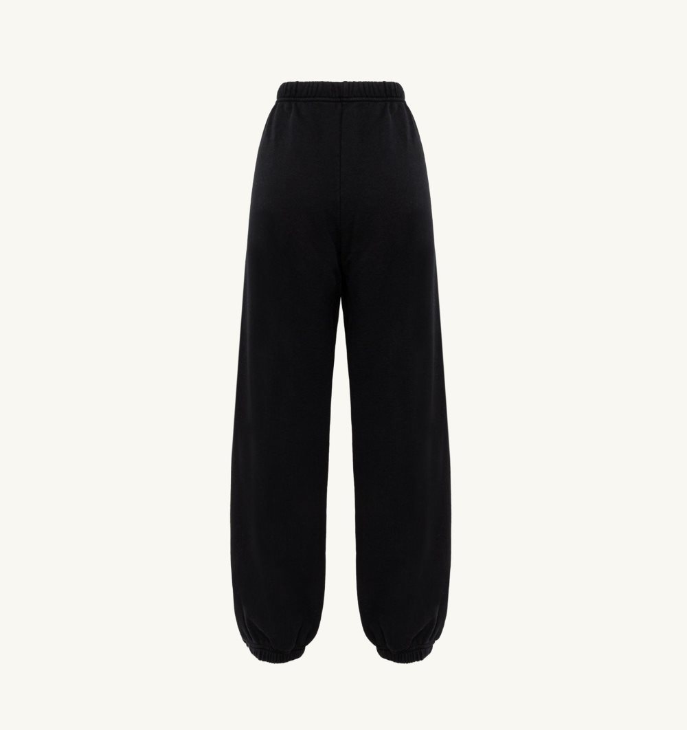 Black Autry Jogger Pants Cotton Jersey | DVSWNF634