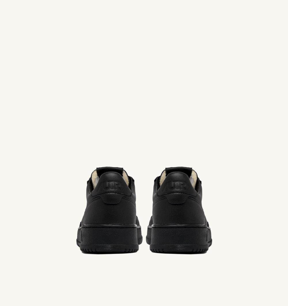 Black Autry Medalist Low Sneakers Matte Meteorite Leather | UFYRKD230