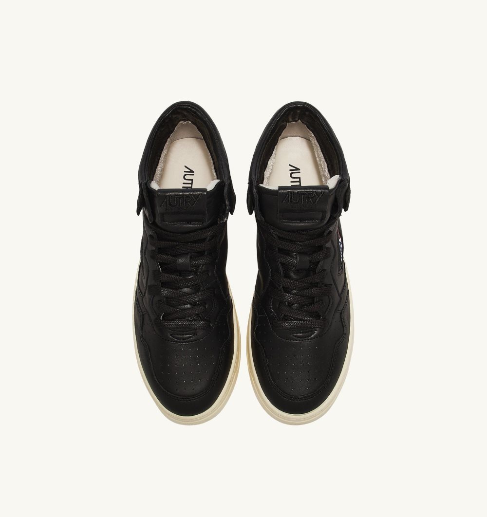 Black Autry Medalist Mid Sneakers Super-soft Nappa | ERBCIZ065