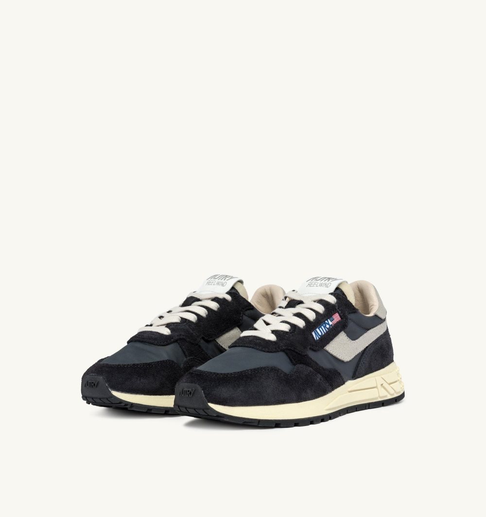 Black Autry Reelwind Low Sneakers Nylon Suede | AYQSXH729