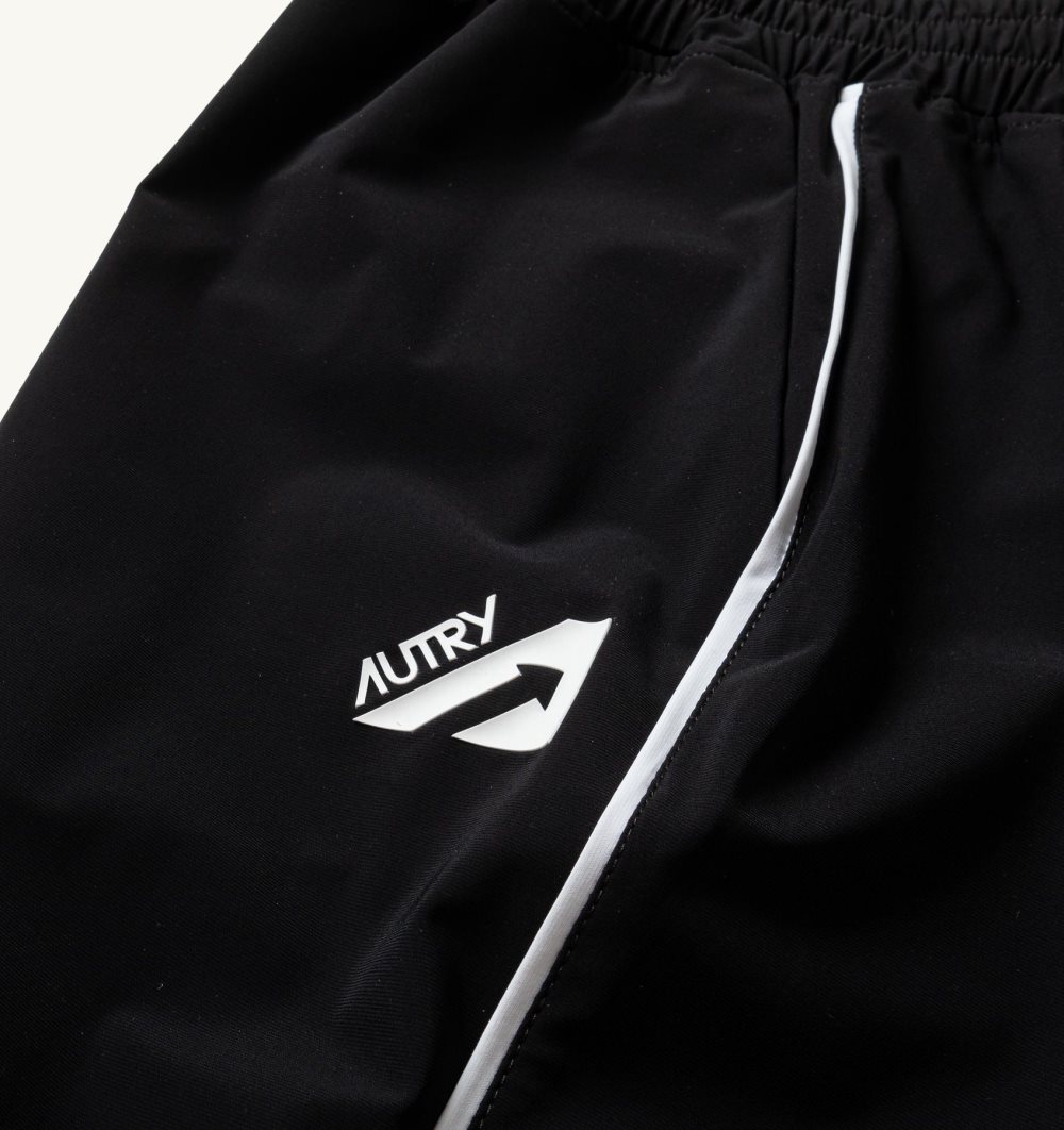 Black Autry Tennis Pants Contrast Piping | UHOPXG301