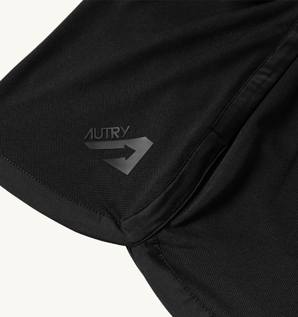 Black Autry Tennis Shorts Contrast Piping | FGJIPO918