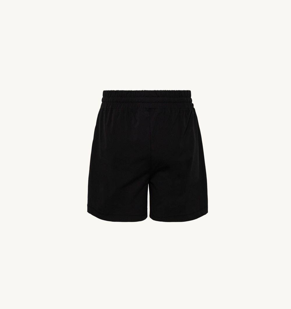 Black Autry Tennis Shorts Contrast Piping | RJLCEZ658