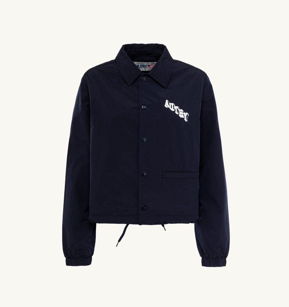 Blue Autry Boxy Fit Coach Jacket Nylon | USITPO976