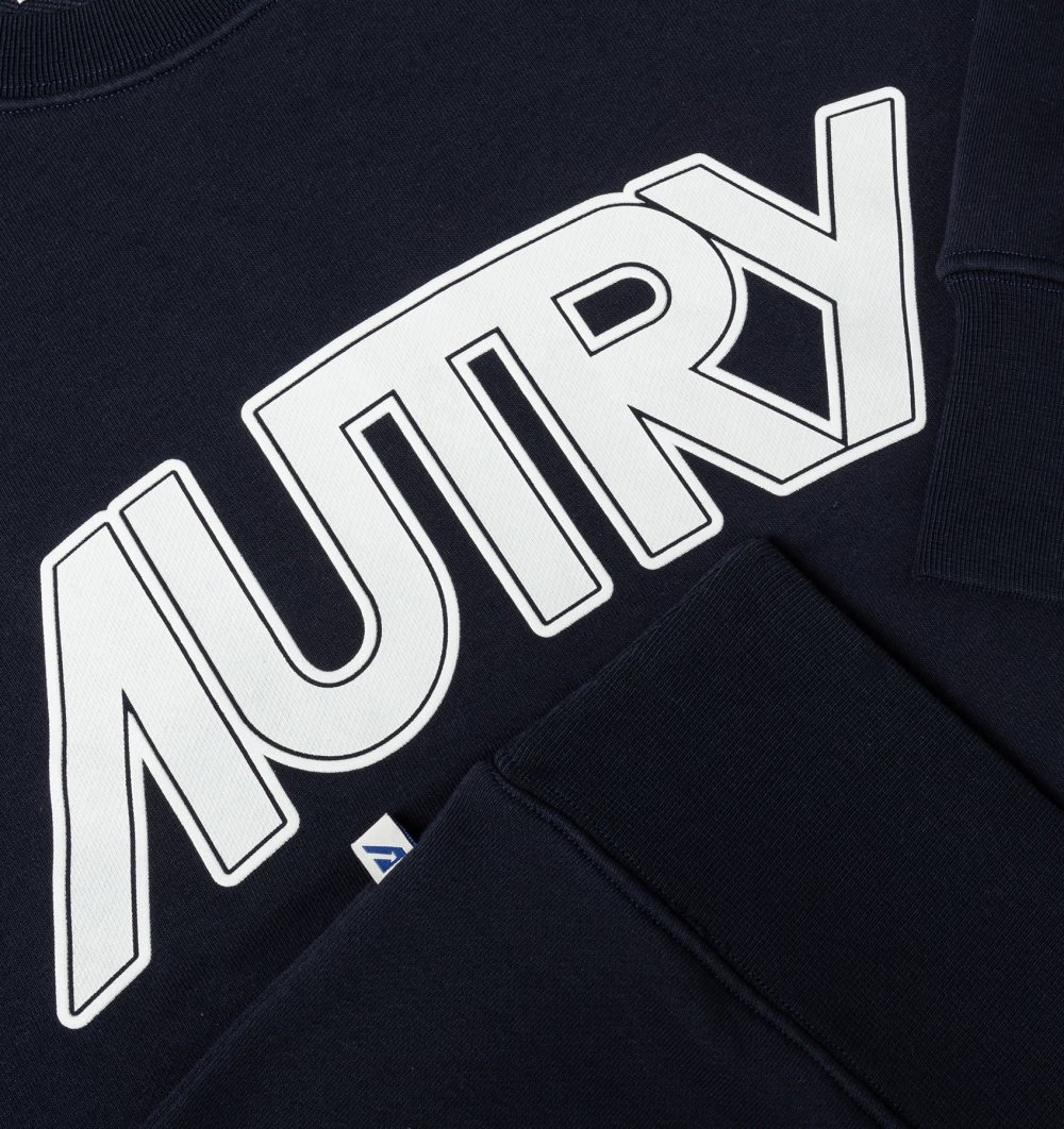 Blue Autry Crew Neck Sweatshirt Cotton | GFDATU971