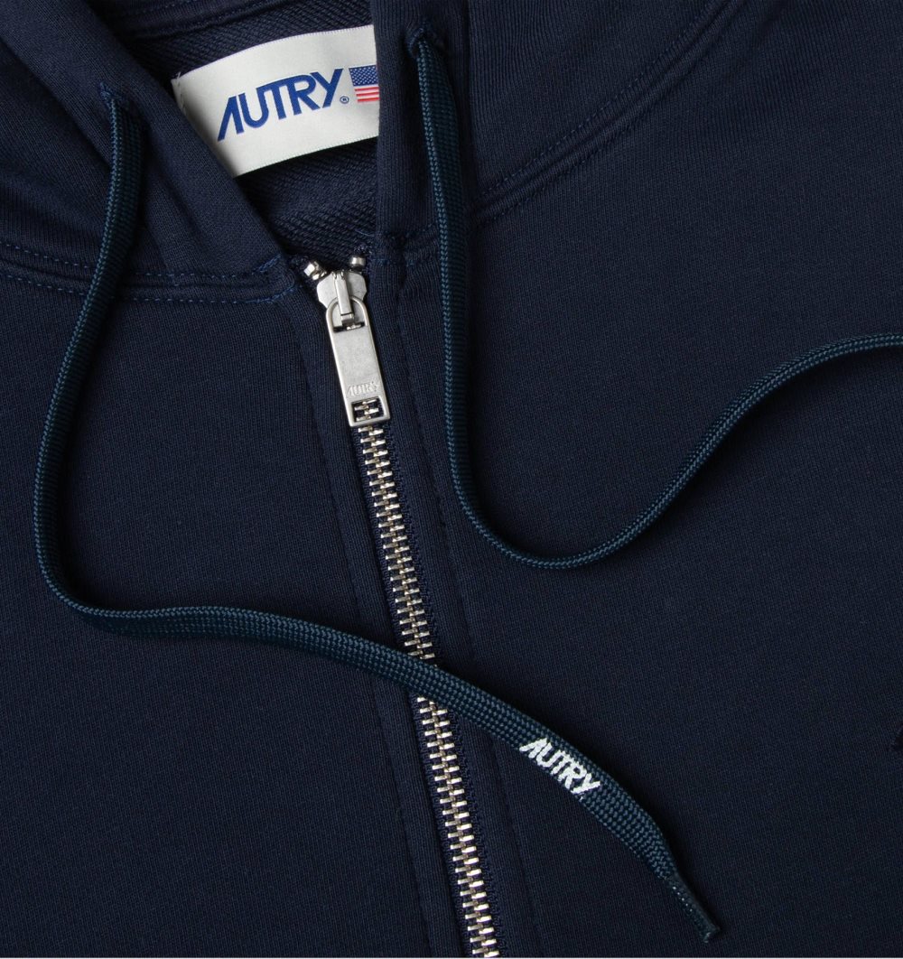 Blue Autry Hooded Sweatshirt Cotton Jersey | OXYADN184