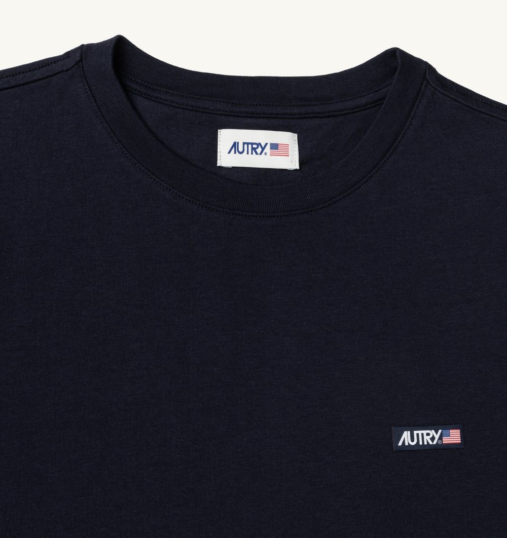 Blue Autry Label T-shirt Cotton Jersey | HMRZKY026