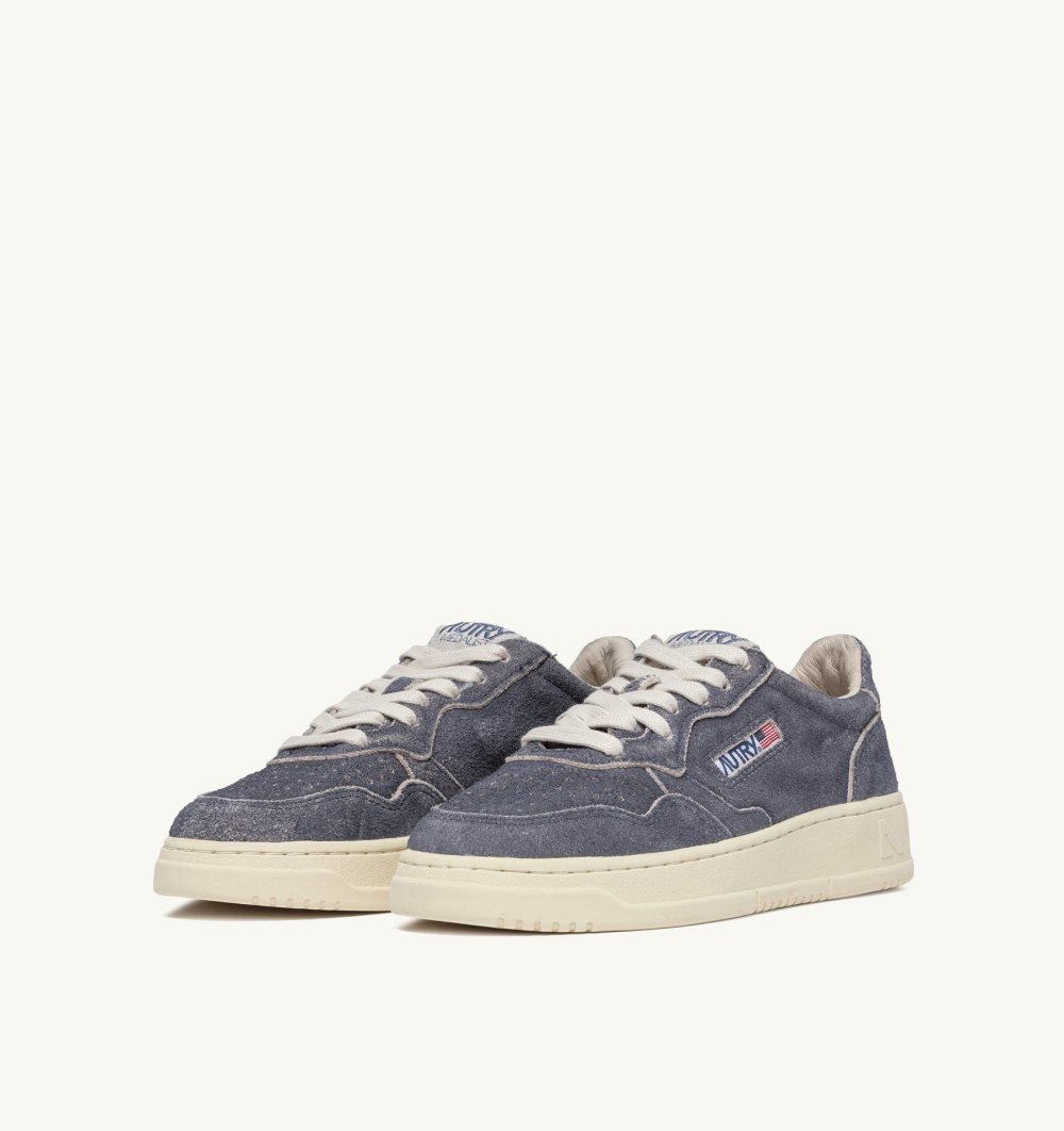 Blue Autry Medalist Low Sneakers Suede | BIFZKD921