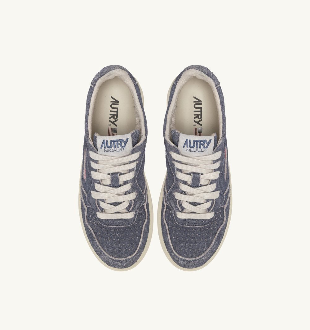 Blue Autry Medalist Low Sneakers Suede | BIFZKD921