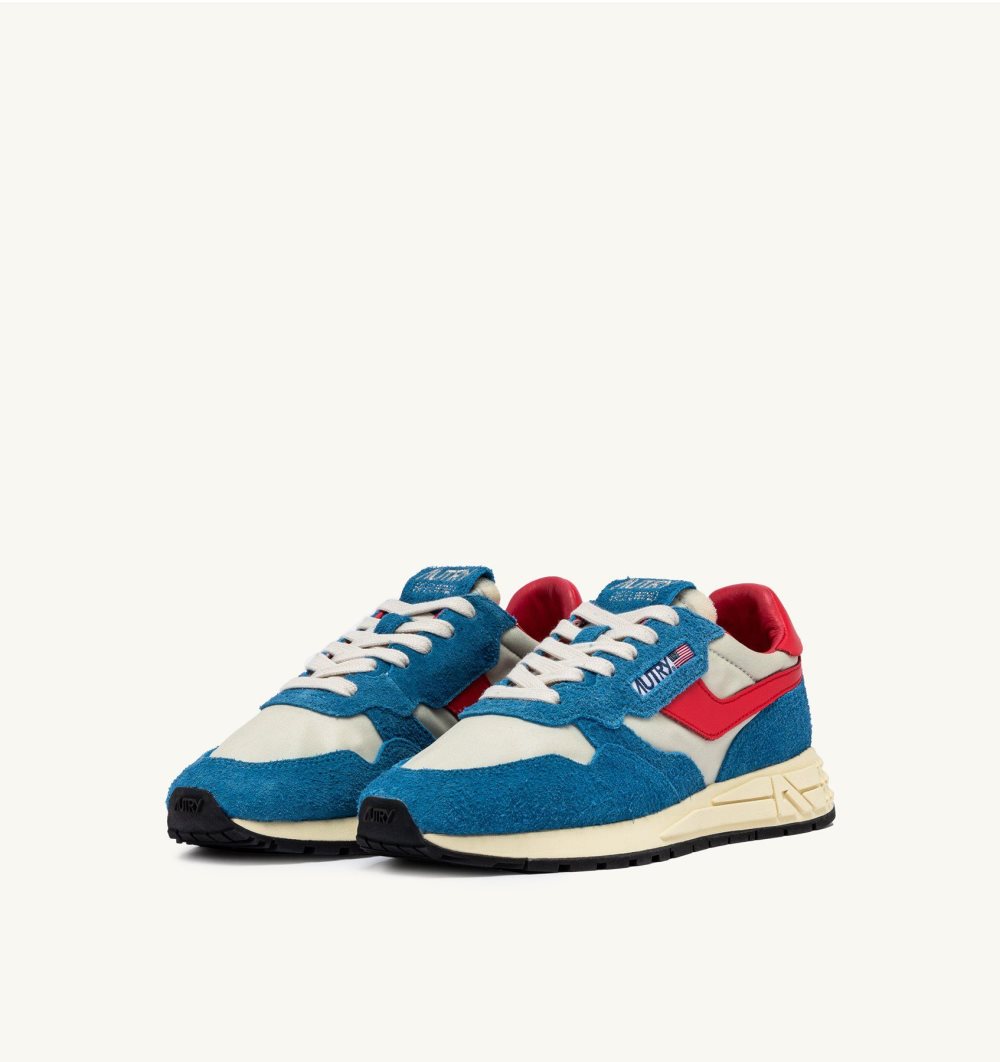 Blue Autry Reelwind Low Sneakers Nylon Suede | FDRMOW259