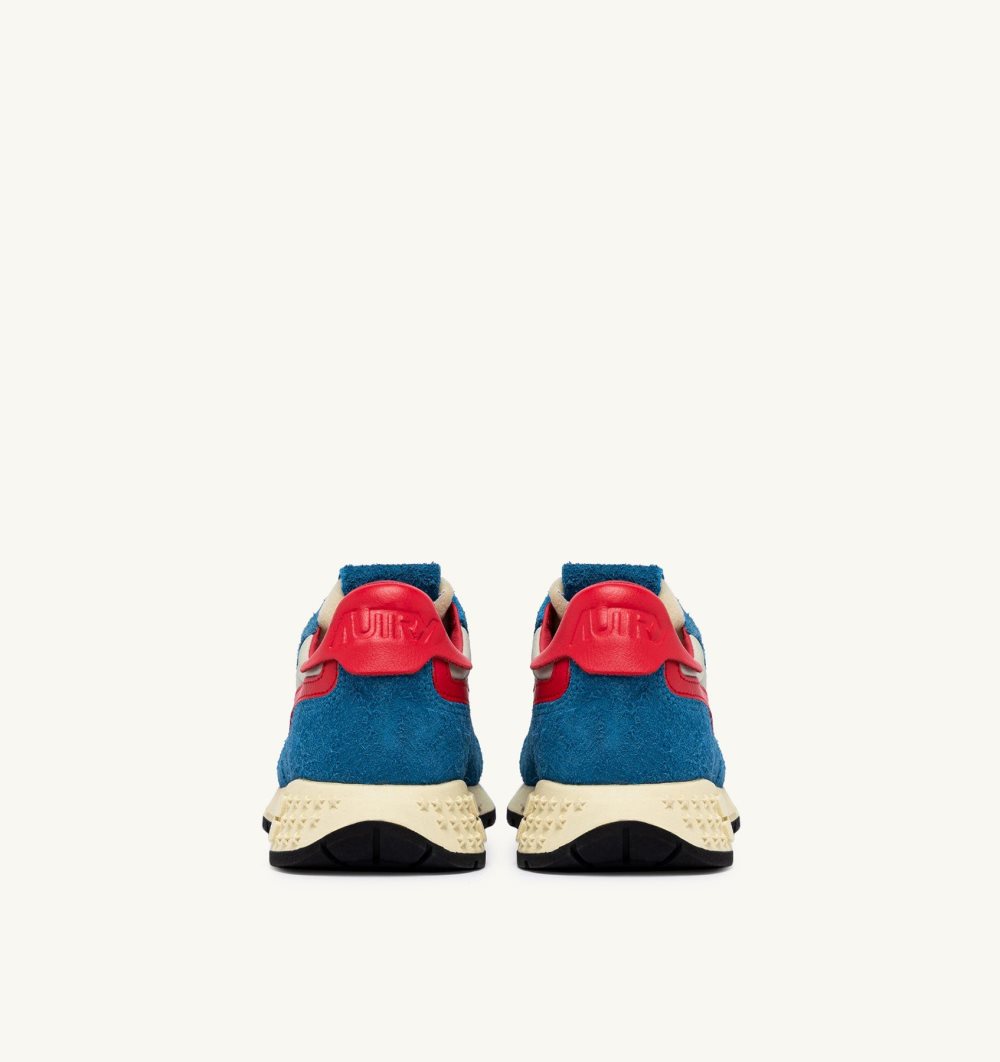 Blue Autry Reelwind Low Sneakers Nylon Suede | FDRMOW259