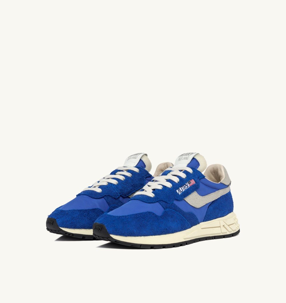 Blue Autry Reelwind Low Sneakers Nylon Suede | IYOTNW328