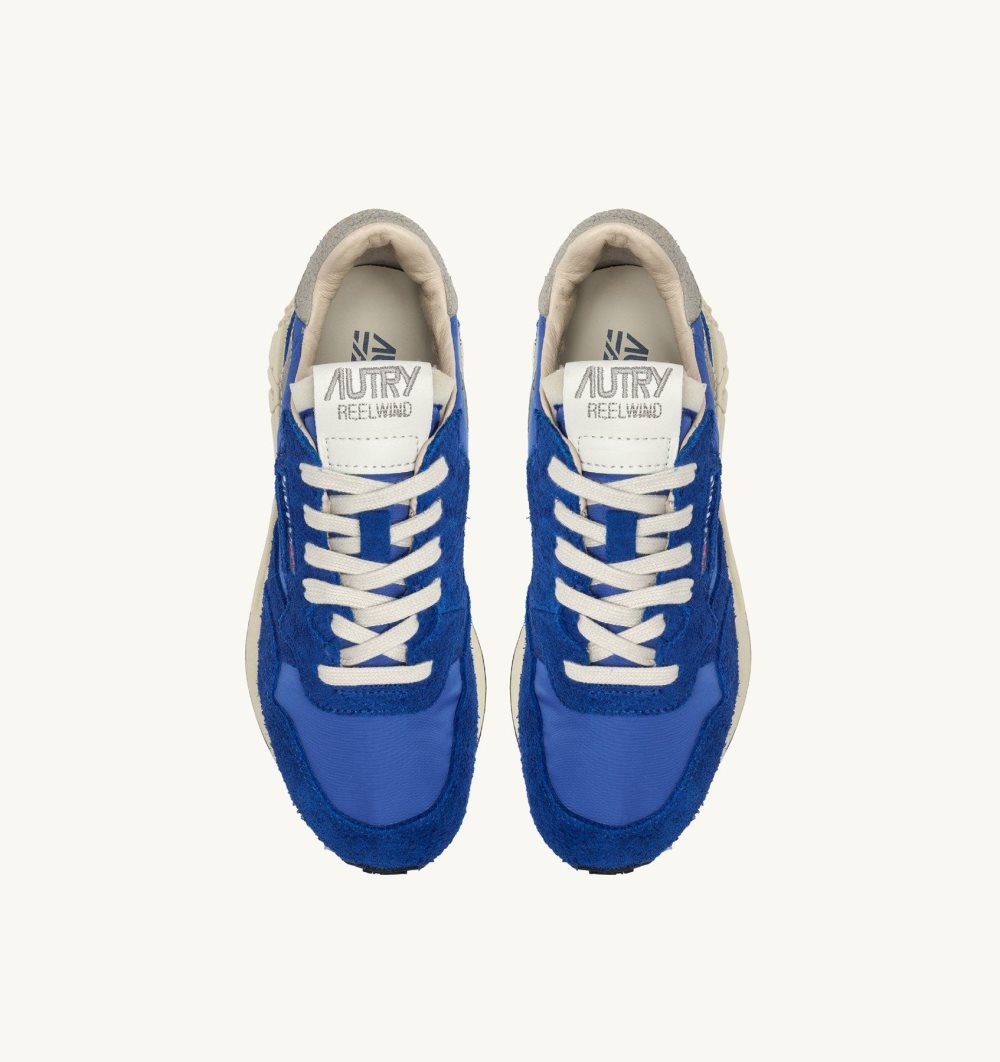 Blue Autry Reelwind Low Sneakers Nylon Suede | IYOTNW328