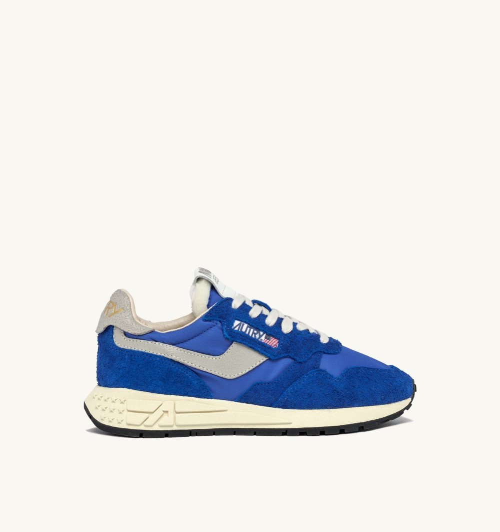 Blue Autry Reelwind Low Sneakers Nylon Suede | IYOTNW328