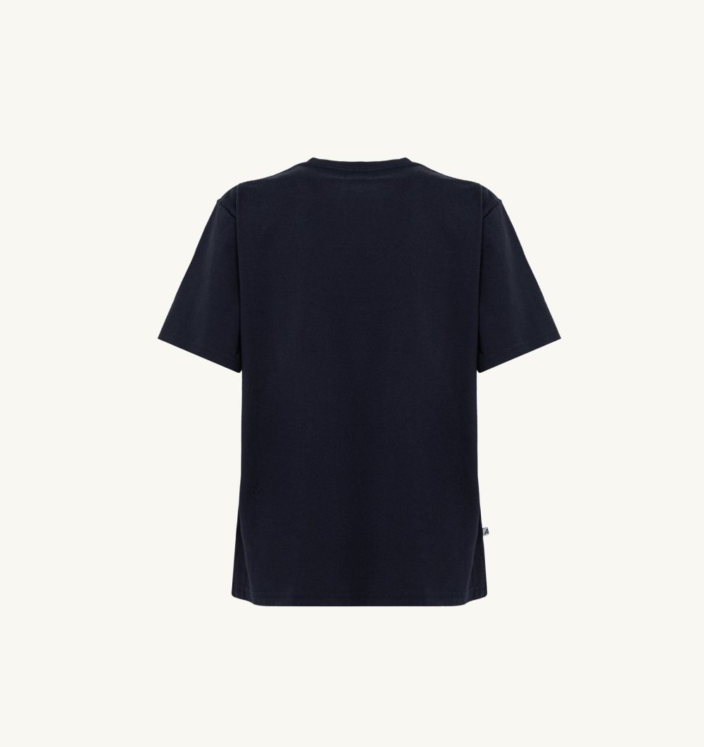 Blue Autry T-shirt Cotton Jersey | MTFAHD275