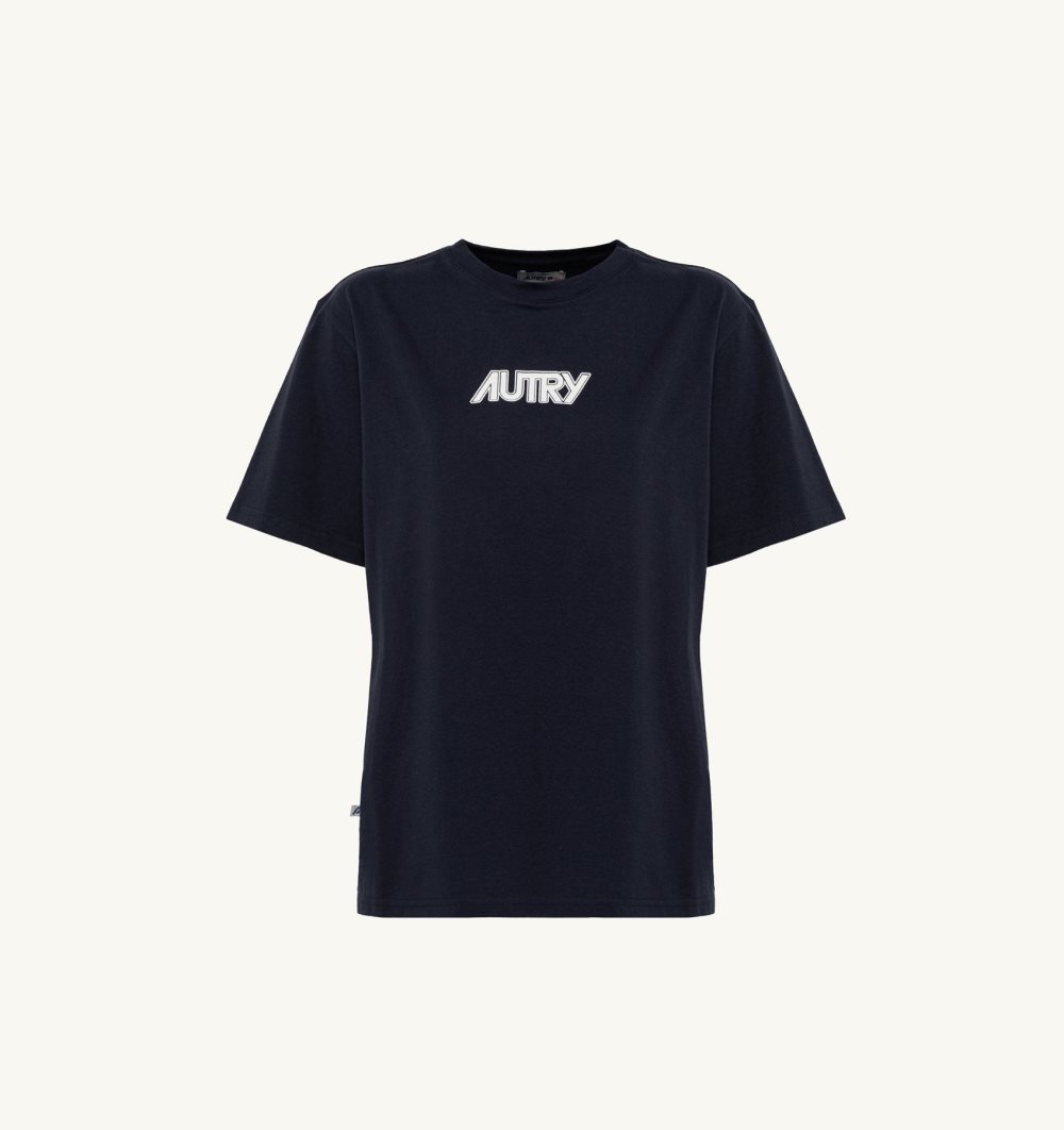 Blue Autry T-shirt Cotton Jersey | MTFAHD275