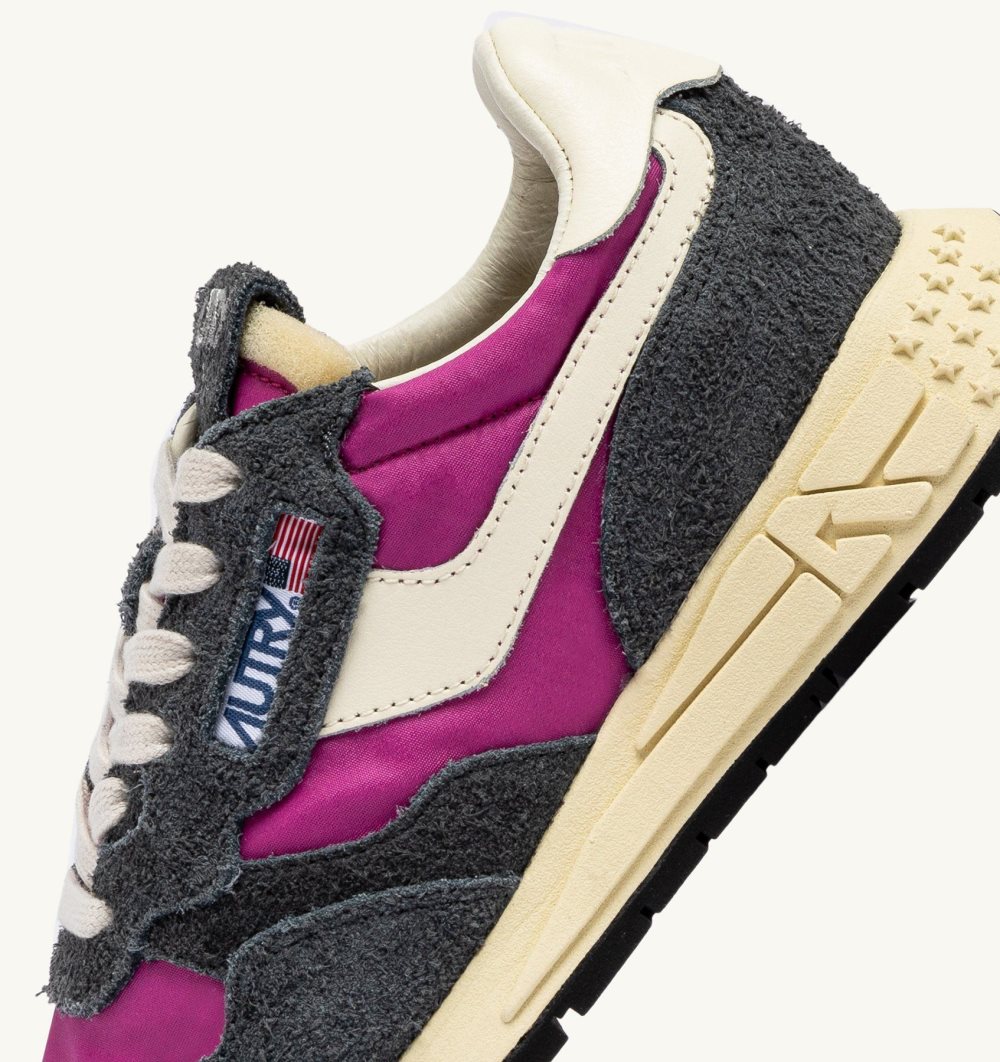 Fucsia Autry Reelwind Low Sneakers Fuchsia Nylon Suede | HGXDFE543