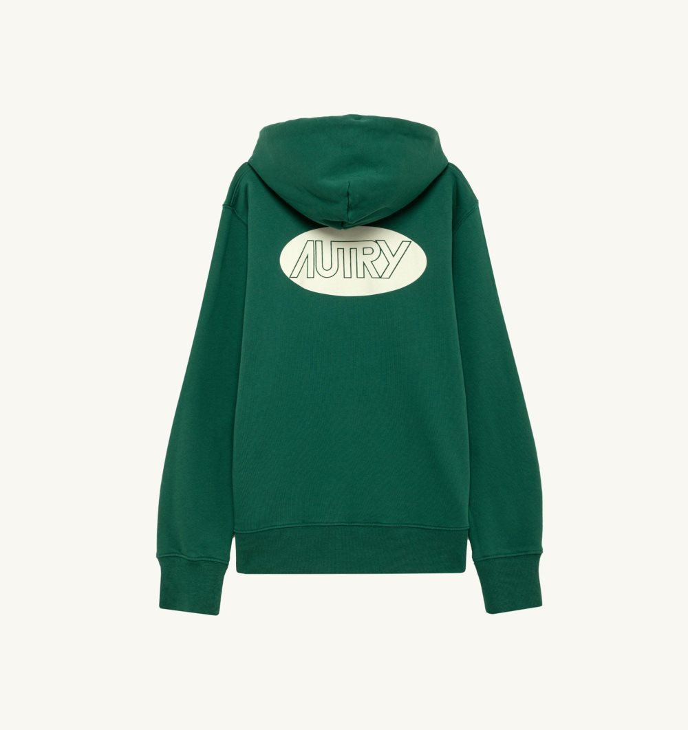 Green Autry Hoodie Jersey Printed Logo | XGJSIB154